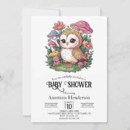Invitation Baby shower magique de Chouette enchantée