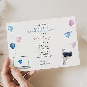 Invitation Baby shower Mail et Zoom Baby shower Fête
