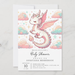 Invitation Baby shower Majestic Adorable Dragon