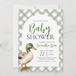 Invitation Baby shower Mallard Duck
