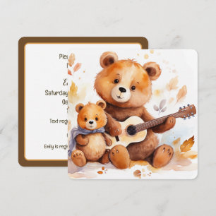 Invitation Baby shower Mama Bear et Cub