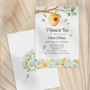 Invitation Baby shower "Mama to Bee"