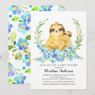 Invitation Baby shower Maman & Baby Sloth