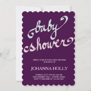 Invitation baby shower manuscrit