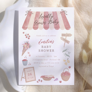 Invitation Baby Shower Marché de Bébé Élevé Localement