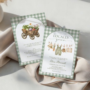 Invitation Baby Shower Marché de Producteurs Campagnard et Pr