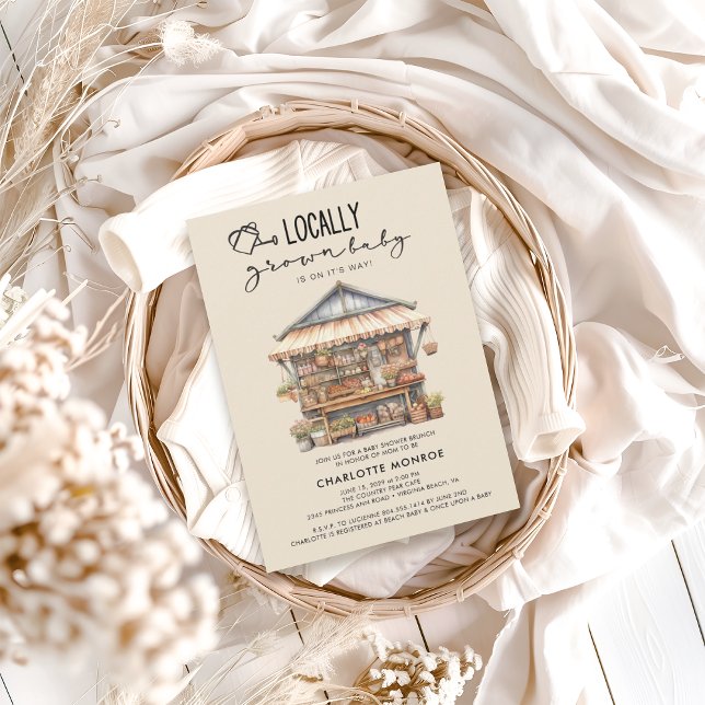 Invitation Baby Shower Marché de Producteurs Locaux (Créateur téléchargé)