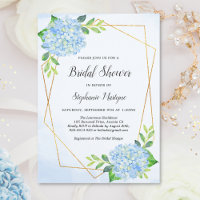 Baby Shower Mariage Fleurie Géométrique Bleue Mode