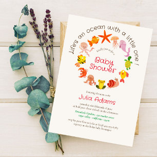 Invitation Baby shower marin sous-marin