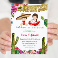 Baby shower mexicain de révélation de genre Cactus