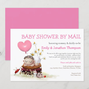 Invitation Baby shower Migné Par Courrier Léonard Fleurs
