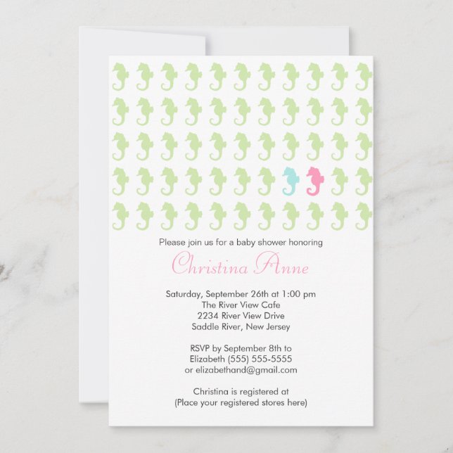 Invitation Baby shower mignon de multiple de garçon de fille (Devant)