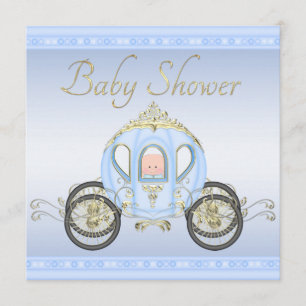 Invitation Baby shower mignon de prince Coach Blue