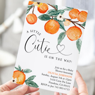 Invitation Baby Shower Mignonne Clémentine