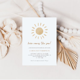 Invitation Baby shower minimal Boho Sunshine