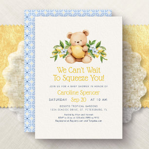 Invitation Baby-Shower Minimaliste Citron Amalfi