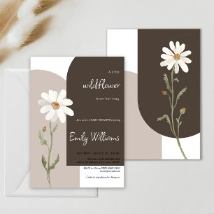 Invitation Baby shower minimaliste d'aquarelle de marais