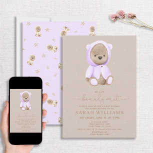 Invitation Baby shower minimaliste d'attente rapide