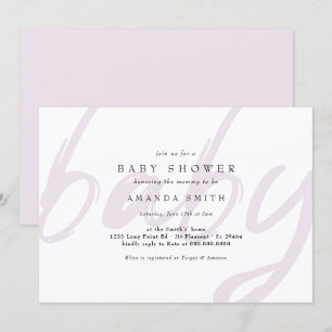 Invitation Baby shower minimaliste de l'équilibre entre les s
