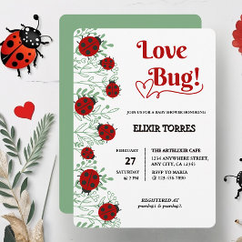 Invitation Baby shower minimaliste Love Bug