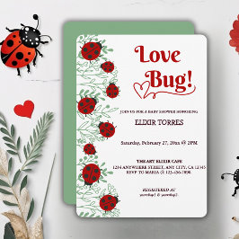 Invitation Baby shower minimaliste Love Bug