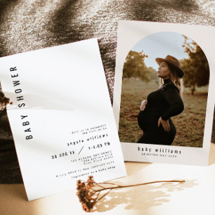 Invitation Baby shower minimaliste moderne et simple ZARA