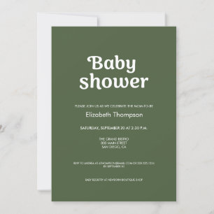 Invitation Baby shower minimaliste neutre pour les hommes et 