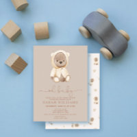Baby-Shower Minimaliste Oh Baby Ours Brun