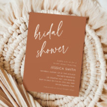 Baby Shower Minimaliste Terracotta