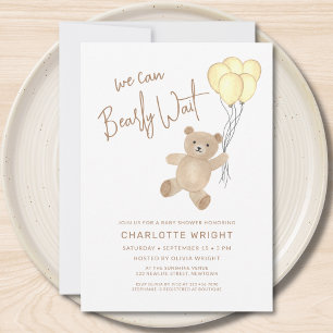 Invitation Baby Shower Mixte On Peut à Peine Attendre