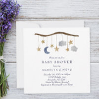 Baby shower mobile rustique Sky Night