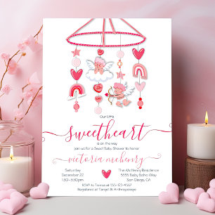 Invitation Baby shower mobile Valentine Sweetheart