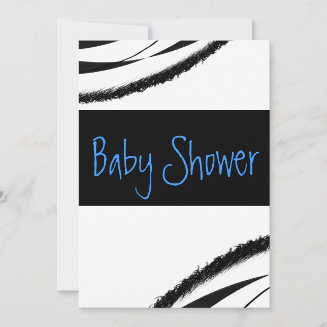 Invitation Baby shower moderne (Devant)