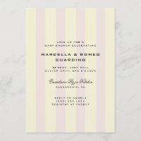 Baby Shower Moderne aux Bandes Verticales Jaune Ro