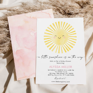 Invitation Baby shower moderne Boho Sunshine