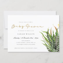 BABY SHOWER MODERNE CACTUS JARDIN FLEURIER COULEUR