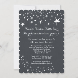 Invitation Baby shower moderne Chalkboard Star
