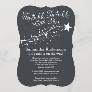 Invitation Baby shower moderne Chalkboard Star