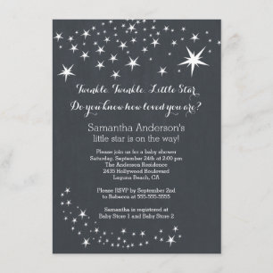 Invitation Baby shower moderne Chalkboard Star