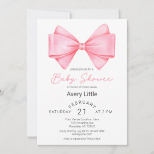 Invitation Baby shower moderne de fille de garçon rose