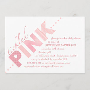 Invitation Baby shower moderne de la petite fille rose