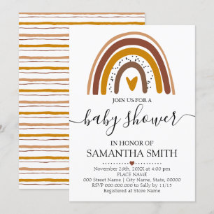 Invitation baby shower moderne de Rainbow