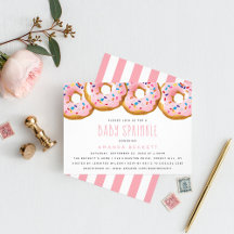 Baby shower moderne Filles de Donut Saupoudrer