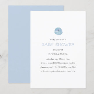 Invitation Baby shower moderne mignon bleu genre neutre