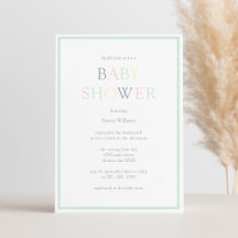 Baby shower moderne minimaliste Pastel