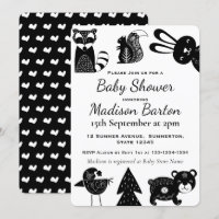 Baby shower moderne moderne des animaux de bois no