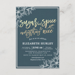 Invitation Baby shower moderne Sucre & épices & Tout Nice