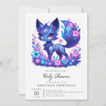 Baby shower moderne Whimsical Fox