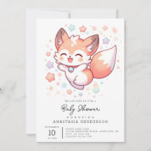 Baby shower moderne Woodland Fox