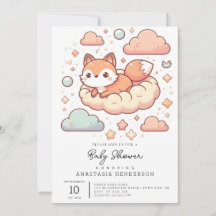 Baby shower moderne Woods Fox